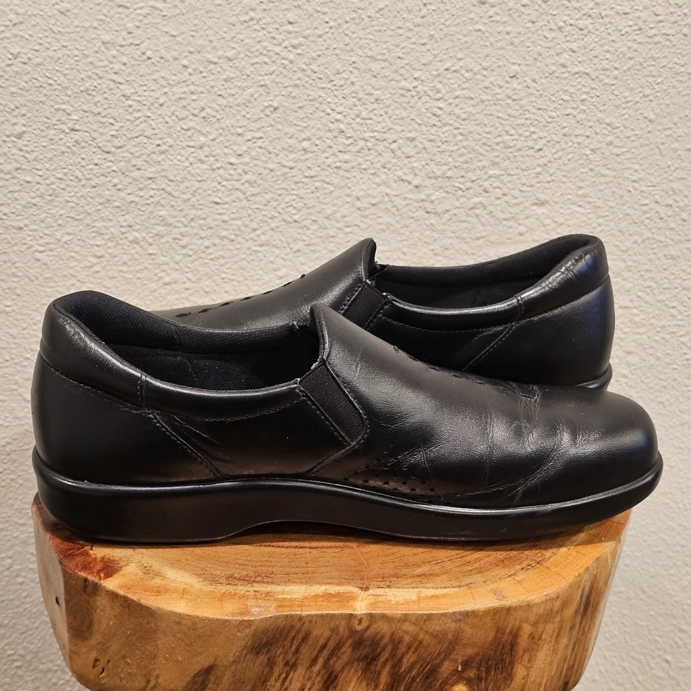 SAS ViVa Comfort Shoes Loafers Slip On Walking Flats Black Leather Womens Sz 8 N - Picture 6 of 12